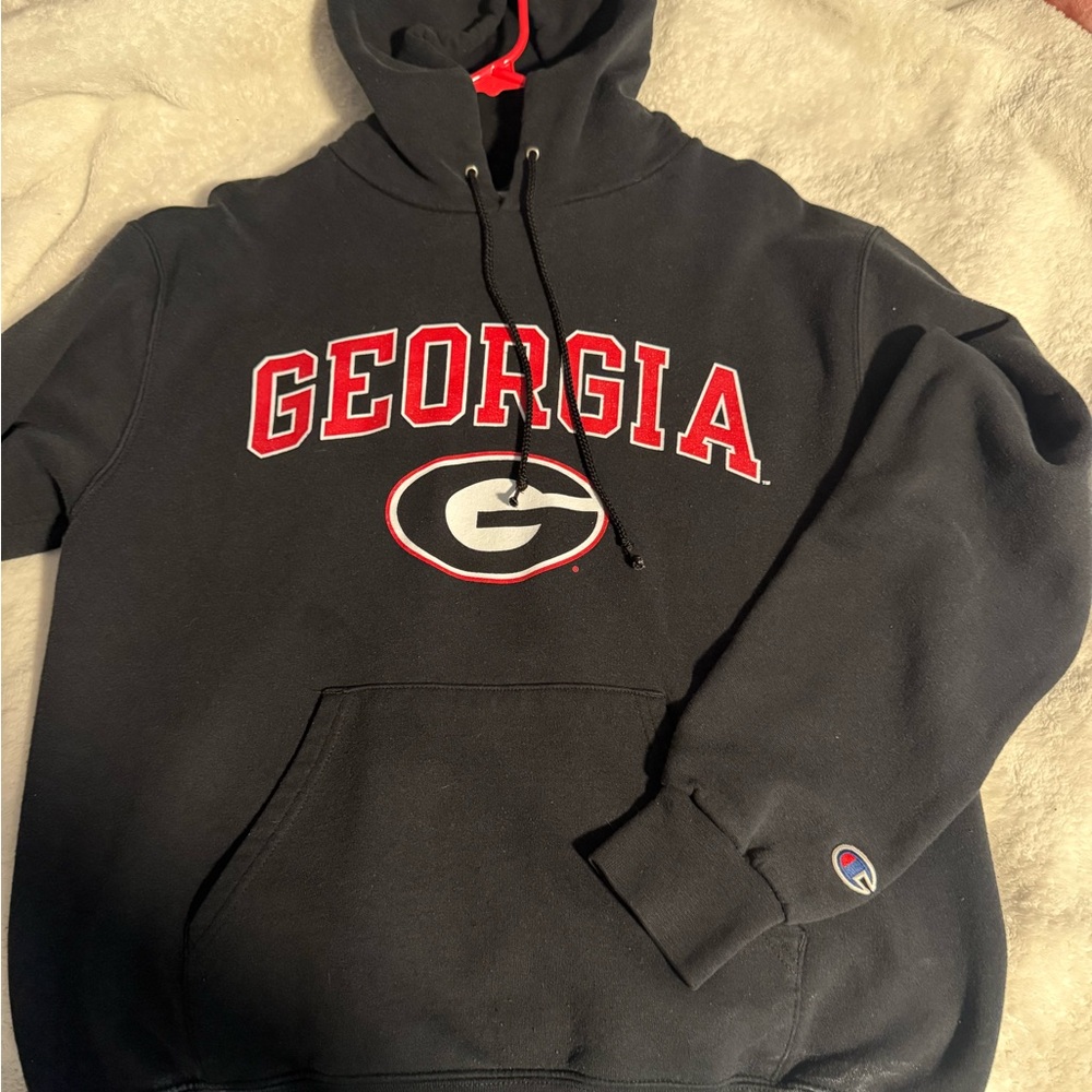 Champion Black and Red Georgia Hoodie